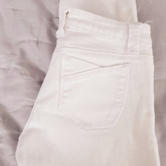 Vintage White Slim Fit Low Waisted Jeans- Size 25 - Picture 7 of 10